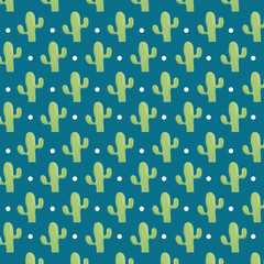 colorful cactus seamless pattern