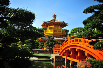Chinese Pavilian in Nan Lian Garden, Hong Kong 
