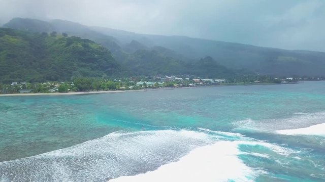 surfer of paea5, tahiti, french polynesia