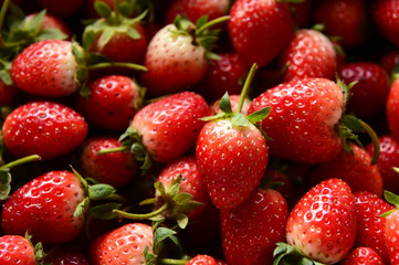 Top view of fresh strawberry background