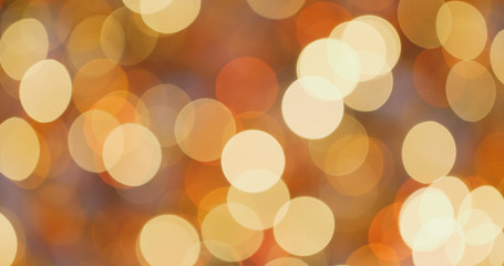 Bokeh of christmas decoration in golden color