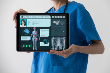 Electronic medical record concept.