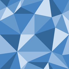 Obraz premium Blue abstract background of triangular. Seamless geometric texture. Mosaic pattern. Vector illustration.