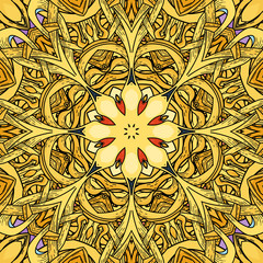 Vector seamless pattern in mandala style