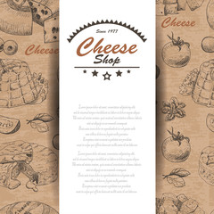Vector background with cheese products