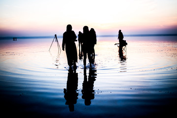 sunset and photo shoot in salt lake