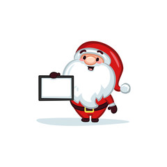 Christmas Vectors - Santa Claus Holding a Sign