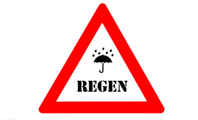 Obraz premium Regenwarnung