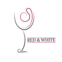 Wine list logo line design for your project eps 10 vector