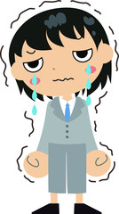 Child's office worker cry