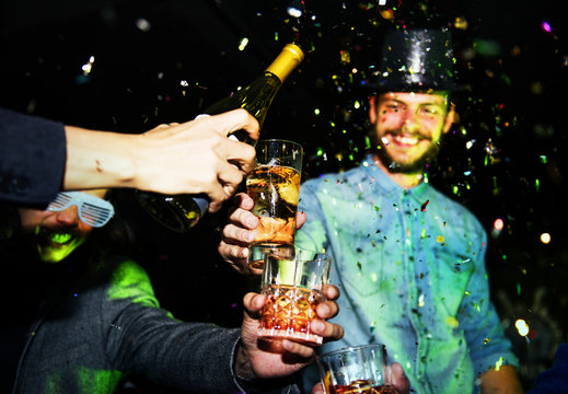 People enjoying a party