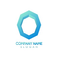 Octagon logo design concept vector for company identity