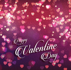 Valentine background with hearts