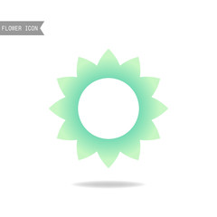 Flower, floral logo. Flat icon, object on a white background. Idea for a brand business. Vector
