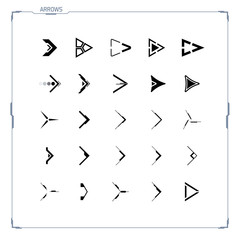 Vector Futuristic Arrow Icons Set