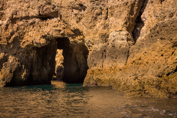 Lagos Caves and Seashore. Exposure done in a boat tour in the Lagos seashore, Algarve, Portugal.