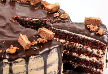 Chocolate Candy Topped Mocha Cream Cookies Butter Fudge Explosion Cake