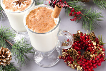 Glass of eggnog