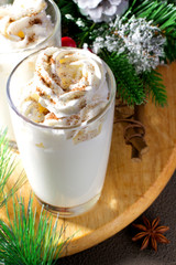 Glass of eggnog