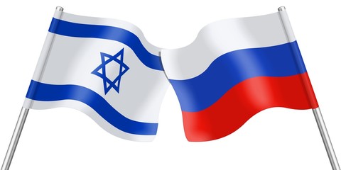 Flags. Israel and Russia