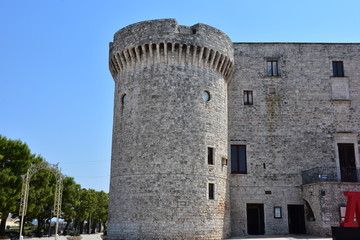 Fototapeta na wymiar Italy, Puglia, Conversano, cylindrical tower of the castle.
