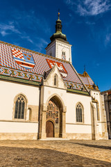Obraz premium Church of Saint Mark - Zagreb, Croatia
