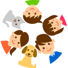 家族　二世代　内円