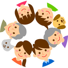 家族　三世代　内円