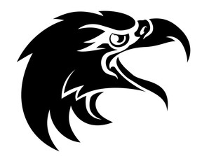 Naklejka premium Eagle Head in Profile
