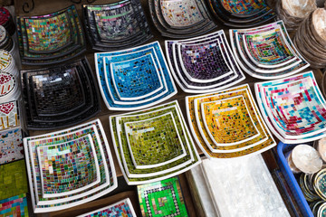 Ceramic bowls for sale at Ubud Art Market, Bali, Indonesia