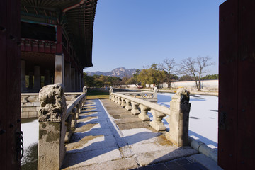 Dec 6,2017 Beautiful party place Gyeonghoeru at Gyeongbok Palace , Seoul