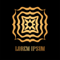 Vintage ornamental luxury symbol for design. Vector illustration