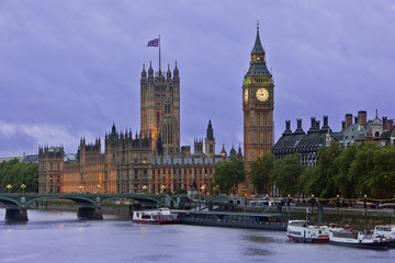Parliament of London at dusk, England, UK