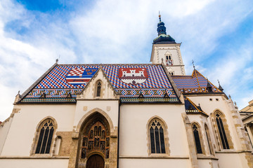 Fototapeta na wymiar Church of Saint Mark - Zagreb, Croatia
