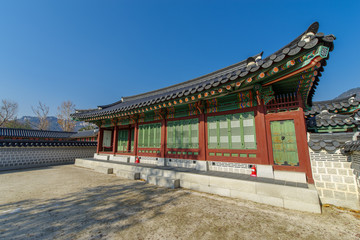 Beautiful traditional house at Gyeongbok Palace, Seoul , Korea