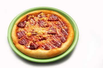 Pizza on a white background