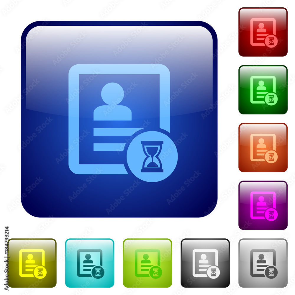 Poster contact processing color square buttons