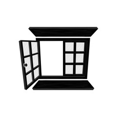 Window icon. Vector Illustration