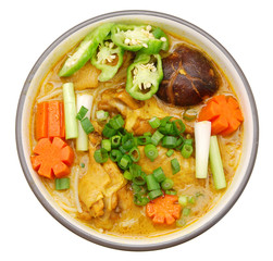Hot and spicy Singapore Curry Noodle
