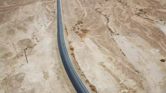 Desert road - Aerial footage
