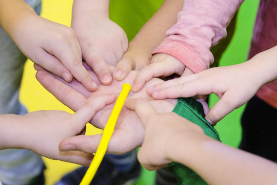 The image of children hands