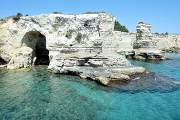 Naklejka premium Coastline near Otranto in Salento, Apulia region, Italy