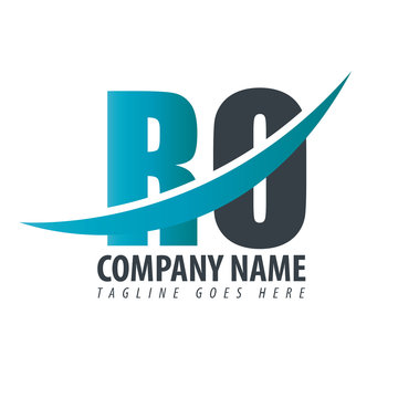 Initial Letter RO Overlapping Logo