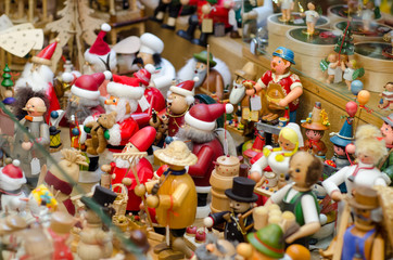 Fototapeta premium Christmas toys in market.