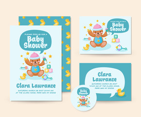 Cute Baby Shower Invitation Card