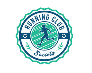 Modern Sports Badge Logo - Running