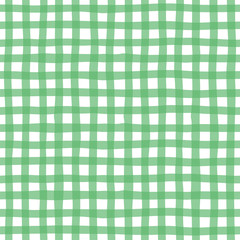 Checkered green seamless pattern . Vector