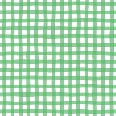 Photo sur Plexiglas Vert Modèle sans couture vert à carreaux. Vecteur