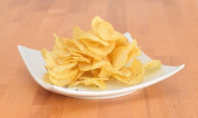 Chips, salt and pepper