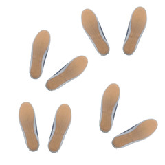 Footprints of shoes, man's tracks